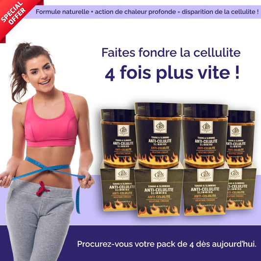 CRÈME ANTI-CELLULITE CHAUFFANTE GOOD PLAN STORE - Lot de 4